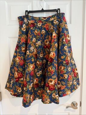 Lindy Bop Vintage Inspired Floral Skirt - 2XL